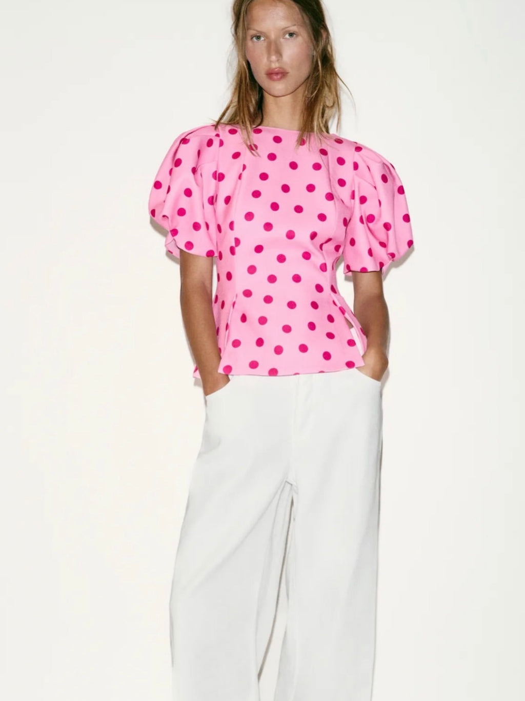 Parisian polka dots blusa