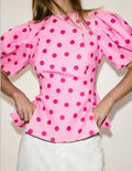 Parisian polka dots blusa