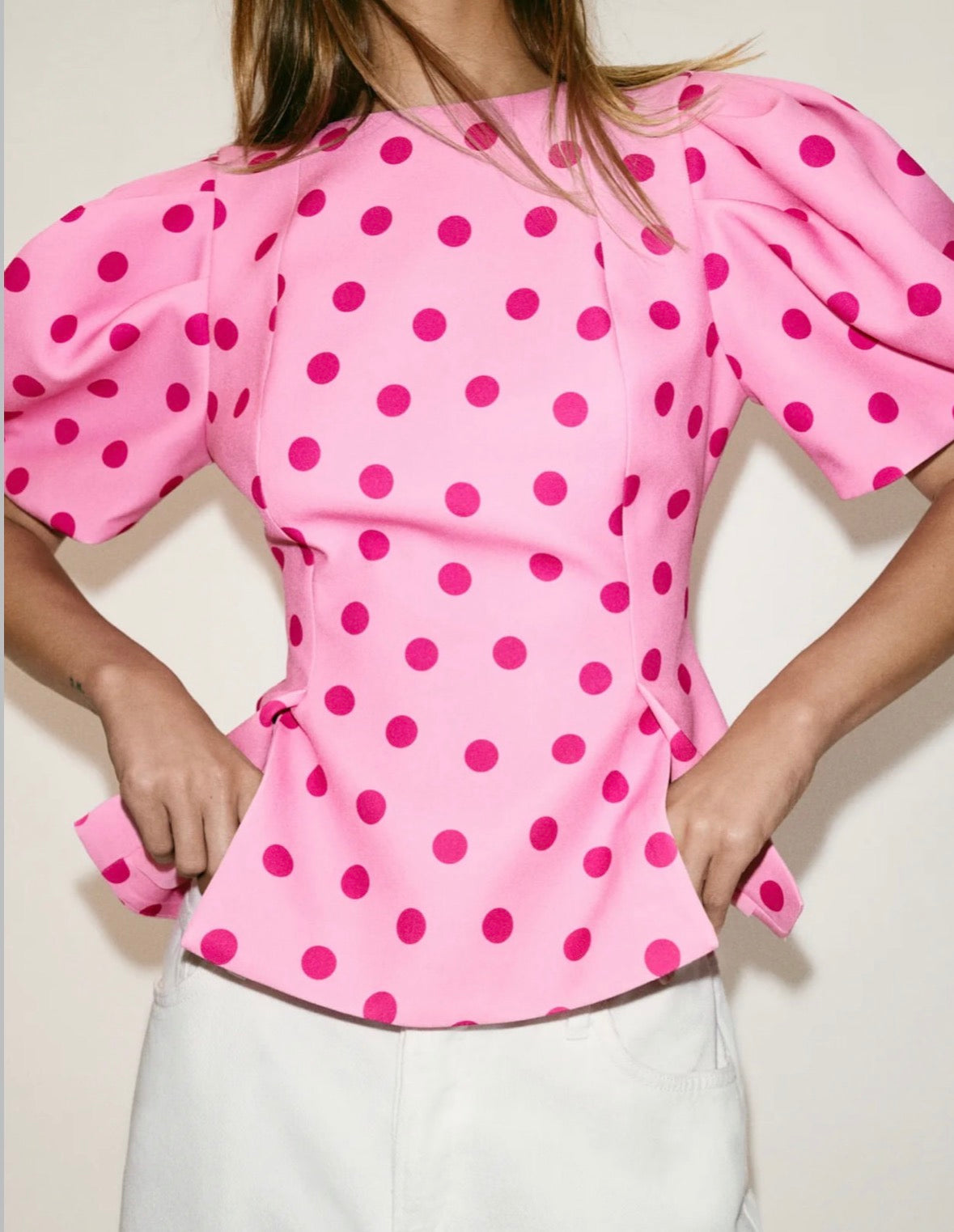 Parisian polka dots blusa