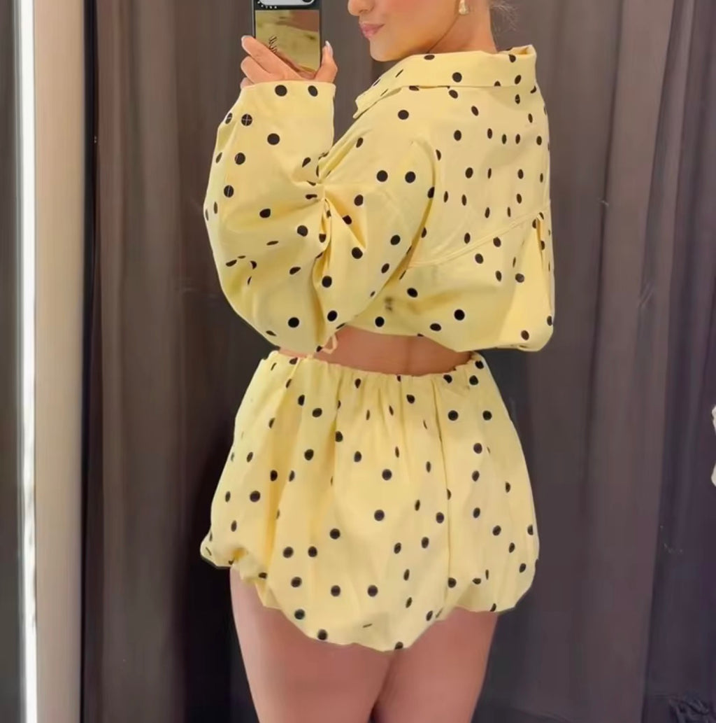 Set polka lemon