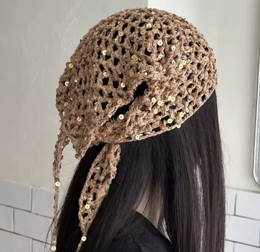 Pañuelo tejido moda "Boho glam"