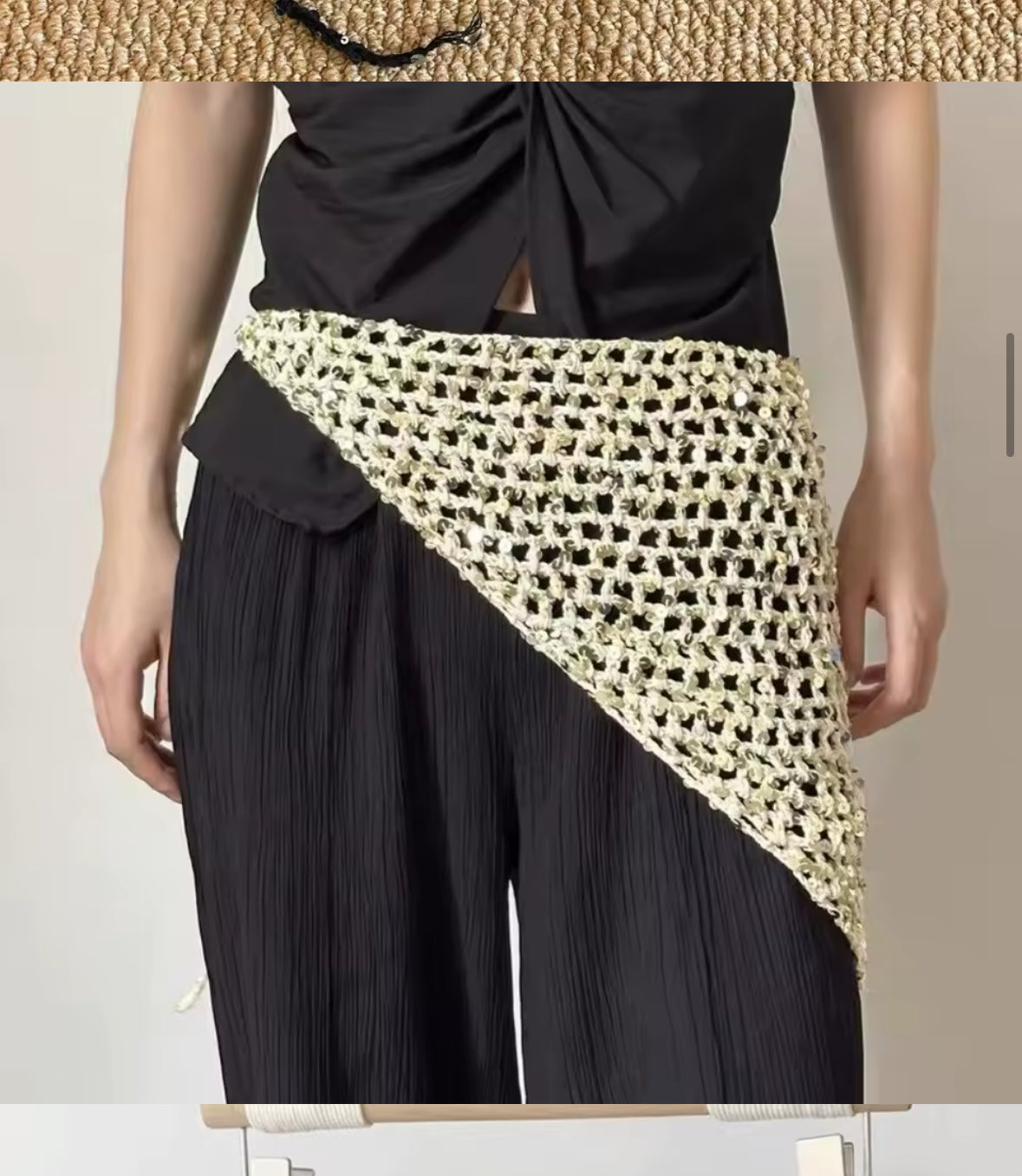 Pañuelo tejido moda "Boho glam"