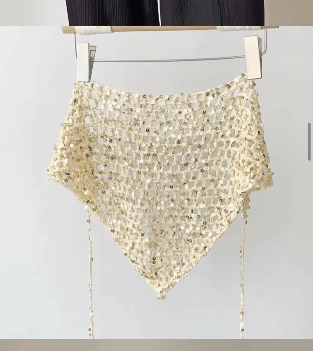 Pañuelo tejido moda "Boho glam"