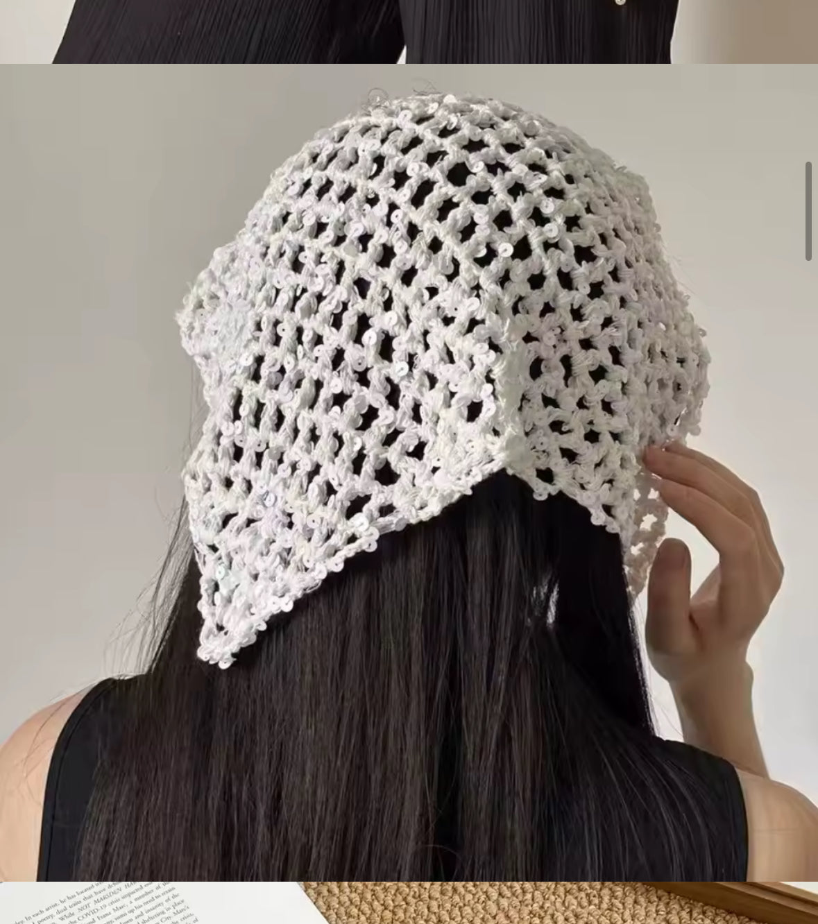 Pañuelo tejido moda "Boho glam"