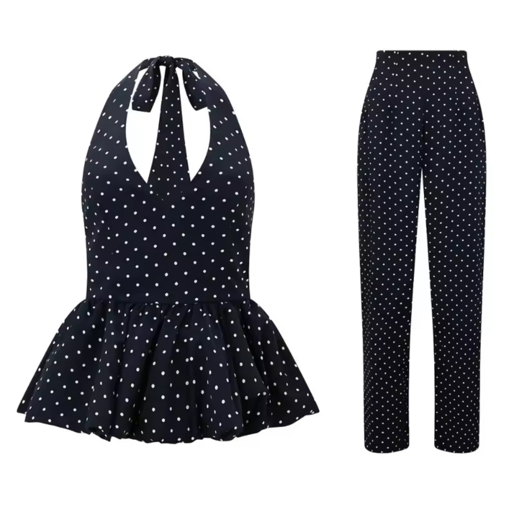Conjunto Parisino coquette de lunares