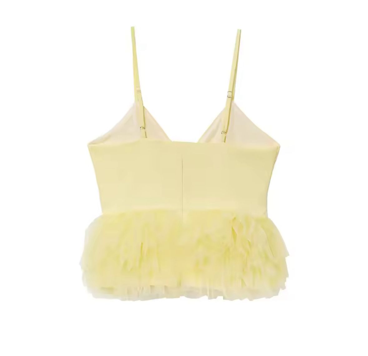 Top amarillo moda "ballerina"